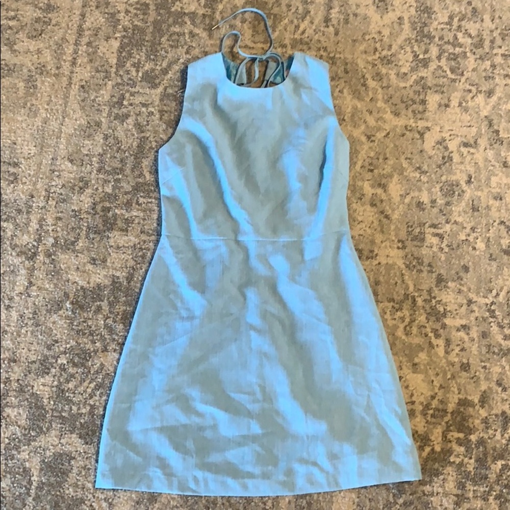 Blue Dress with tie in the back
